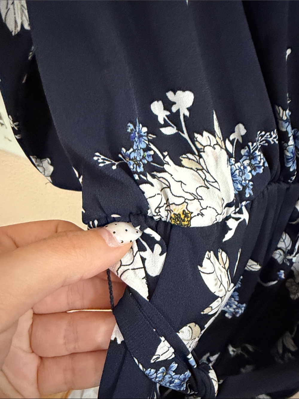 Maurice’s Floral Wrap Romper in Navy and White - Picture 5 of 6